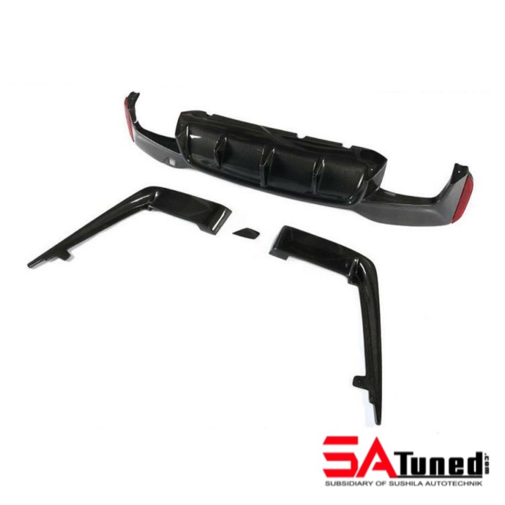 SATuned BMW G30 F90 Carbon Fiber 3 Piece Rear Diffuser SATuned