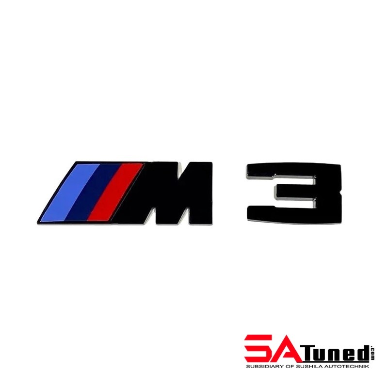 BMW M3 Gloss Black Trunk Badge - SATuned