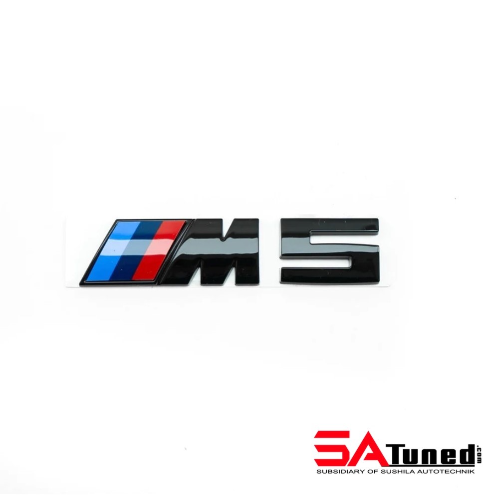 BMW "M5" Gloss Black Trunk Badge - SATuned