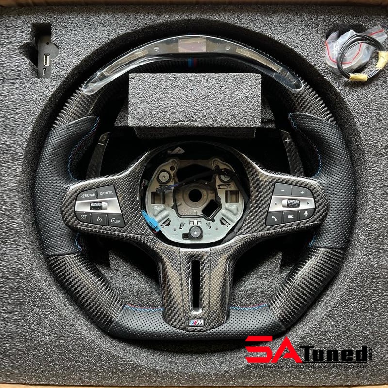 SATuned™ M Performance Carbon Fiber Steering Wheel With Shift Light For