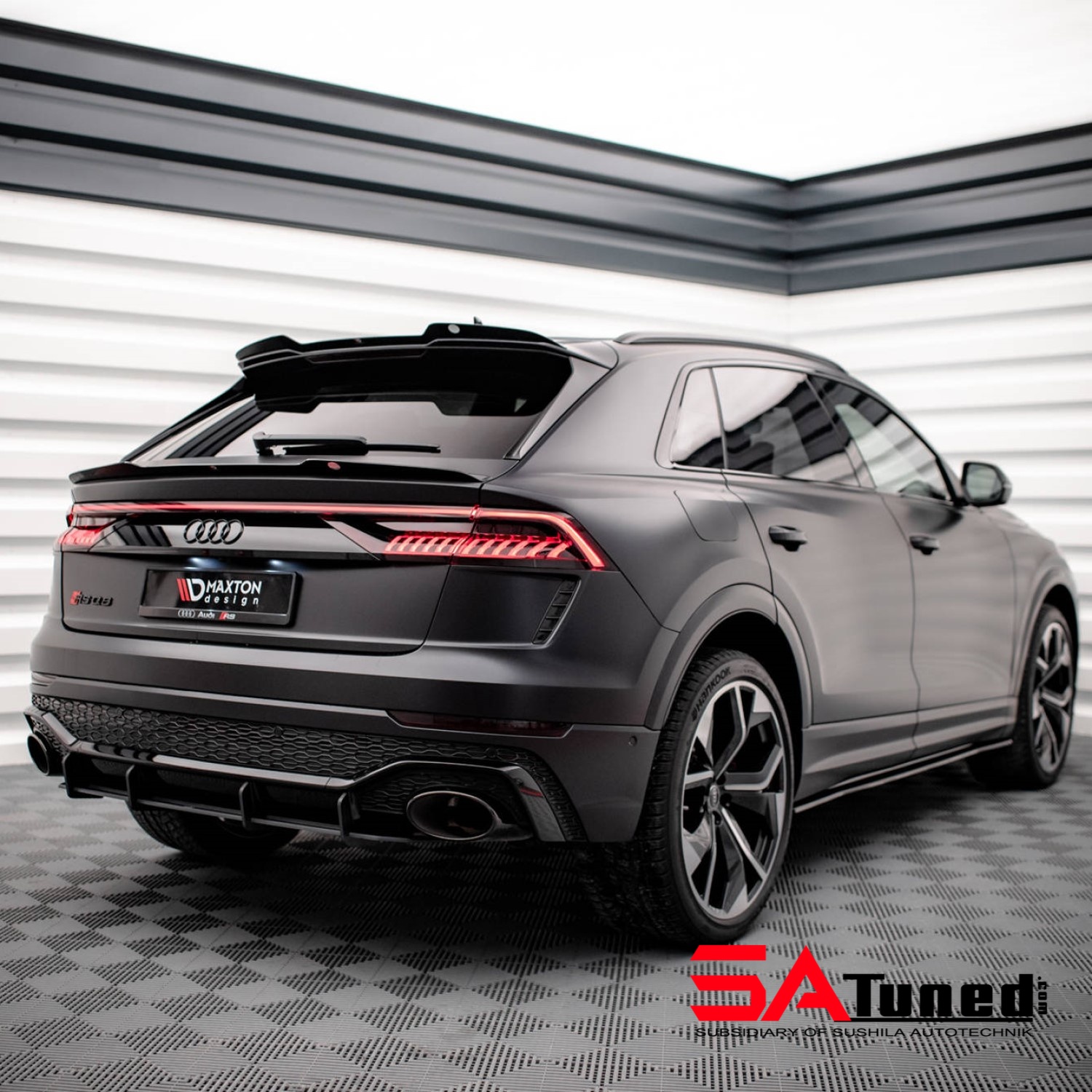 Maxton Design Upper Spoiler CAP Audi RSQ8 MK1 - Textured - SATuned