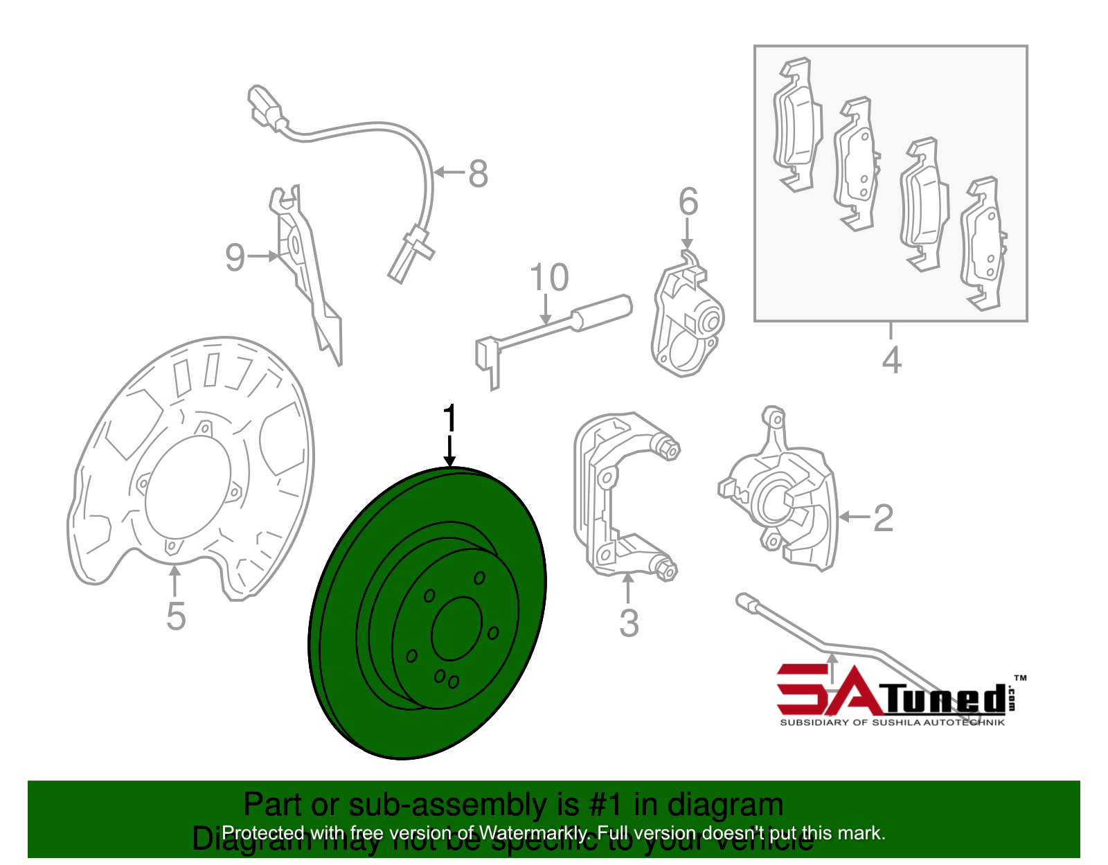 Genuine Mercedes Benz Rear Brake Disc For Gl Ml Gle Class Satuned